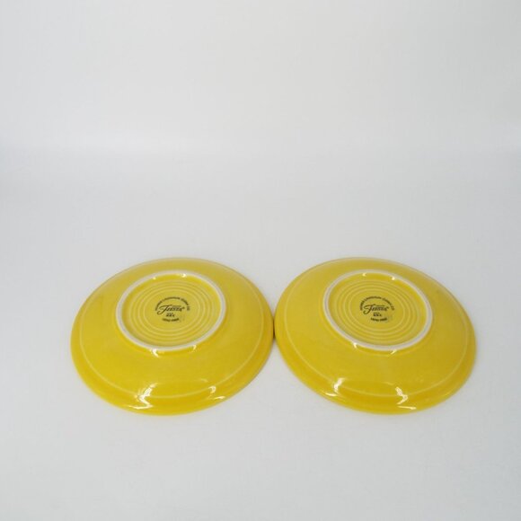 Pair of Fiesta Homer Laughlin USA Sunflower Yellow Cups and Saucers - Picture 13 of 13